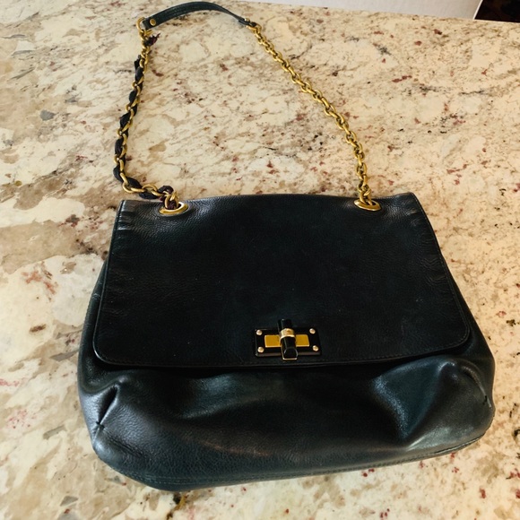 Lanvin Handbags - Lanvin black flap